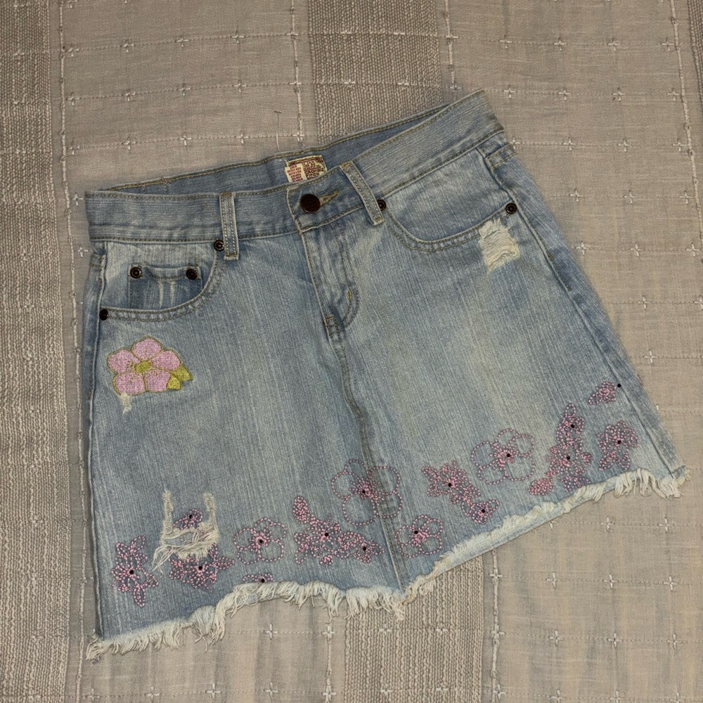 Abercrombie & Fitch Light Blue Denim Skirt